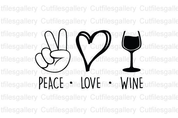 Review: Peace Love Wine SVG for Embroidery Projects