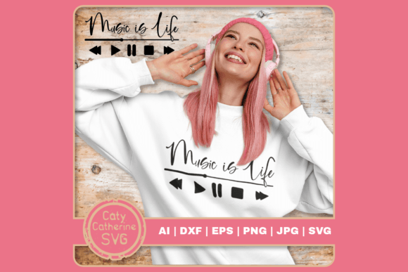Reviewing Music is Life Quote SVG for Stitching